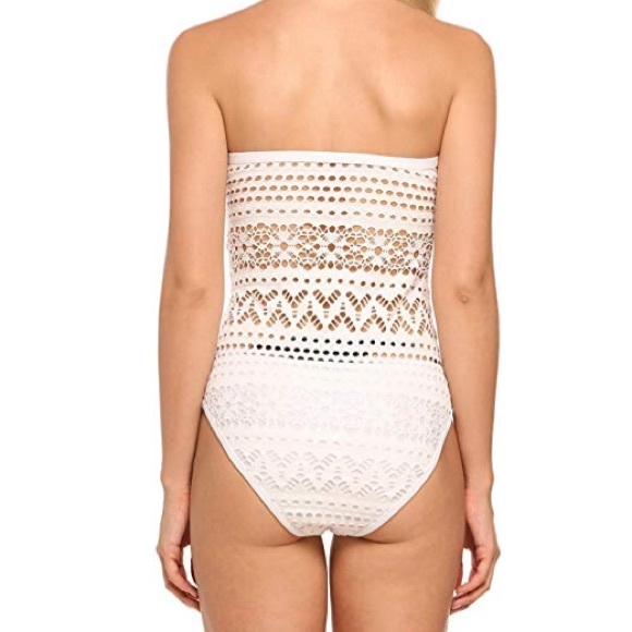 Women’s Off-White Crotchet Swimsuit - Picture 2 of 6